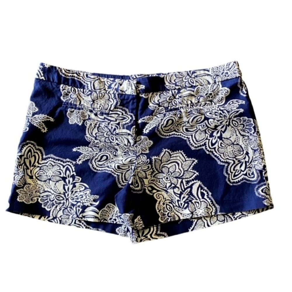 Willi Smith Navy and White Floral Shorts 14